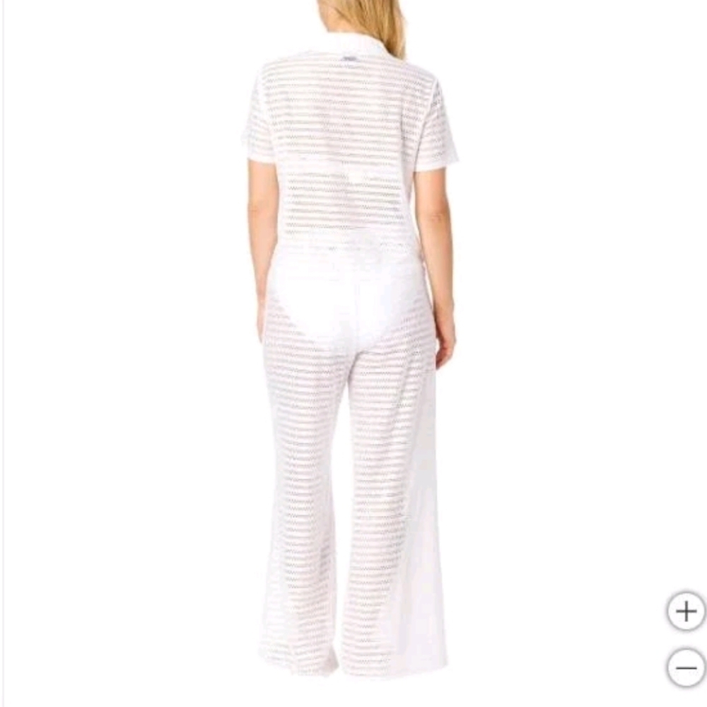 NWT Hurley Women's Swim Cover Up Set white M L - Picture 3 of 7